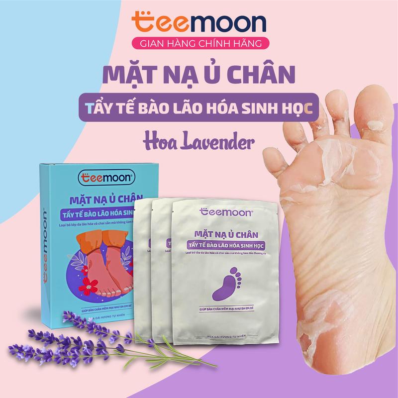 Mặt Nạ Ủ Chân Teemoon Tẩy Tế Bào Chết Lão Hóa, Chống Nứt Nẻ, Hương Hoa Lavender