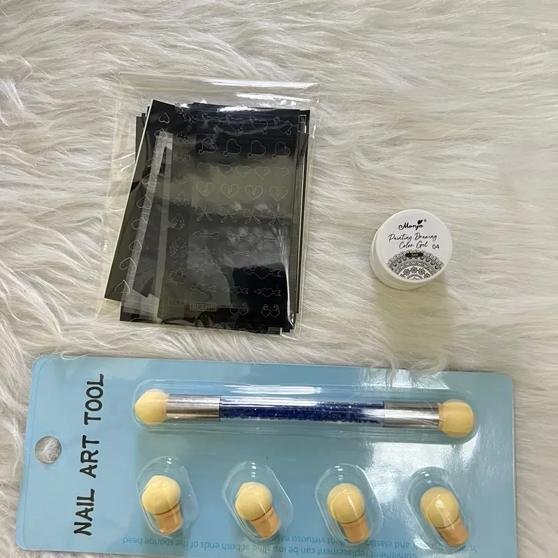 Combo 24 tấm sticker  tạo omber ( mẫu mới về) Nữ. nail  box miếng  dán phen  móng 6