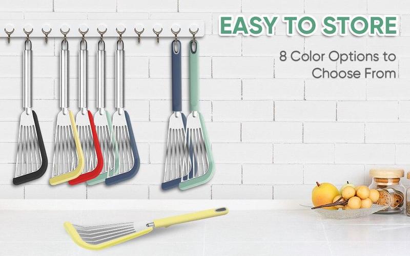 Product Introduction of Silicone Fish Spatula  Slotted Turner with Soft Edge Heat Resistant Kitchen Cooking Tools Utensil 12
