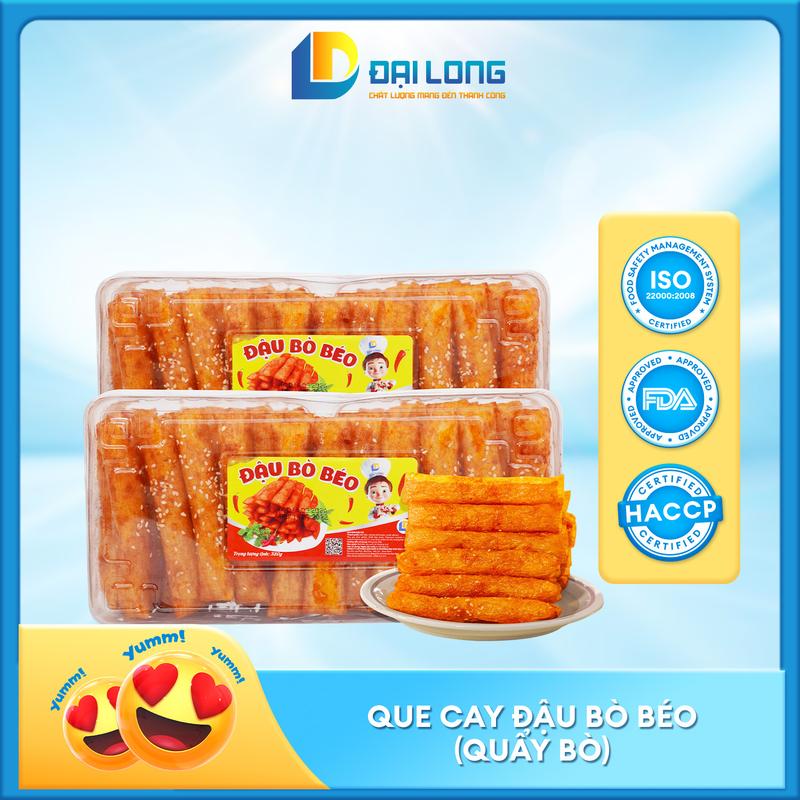 Hộp quẩy 60 que cay đậu bò béo Đại Long đồ ăn vặt tuổi thơ cho học sinh, món Thức Ăn vặt bán chạy giá rẻ bộ bim