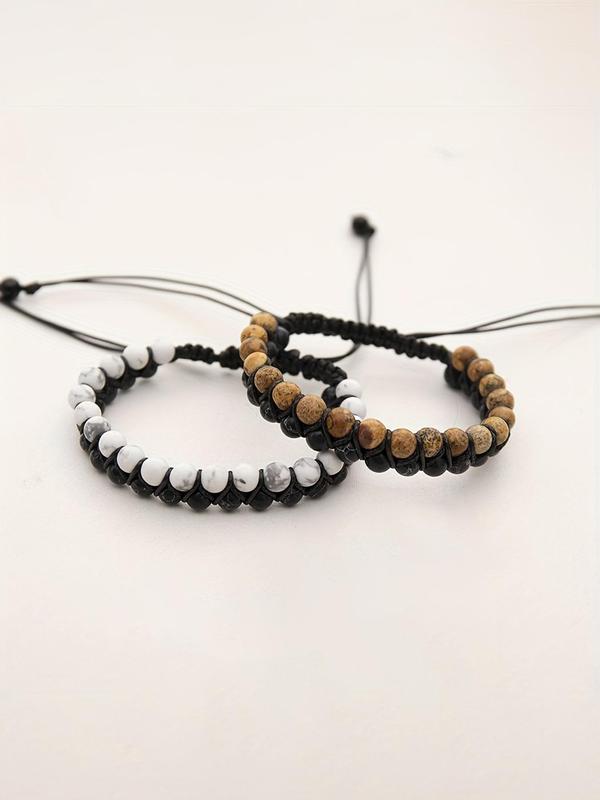 Stone Beaded Bracelet, Fashionable Jewelry for Men & Women, Trendy All-match & Exquisite Jewelry for Birthday Gift 3