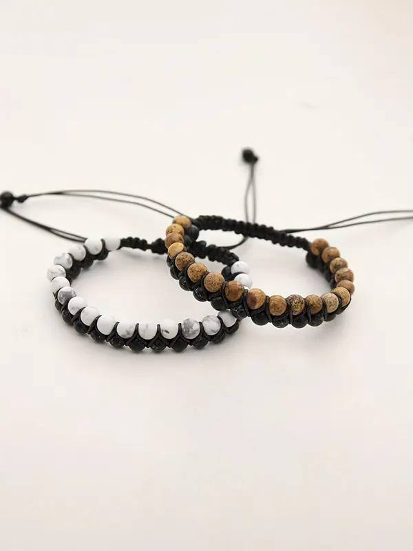 Stone Beaded Bracelet, Fashionable Jewelry for Men & Women, Trendy All-match & Exquisite Jewelry for Birthday Gift 3