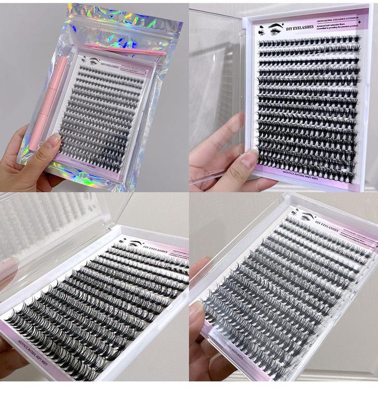 Product Introduction of European and American Thick Large Displacement 280 Clusters D Curved DIY Eyelash Segmented Single Cluster Grafting False Eyelashes 13