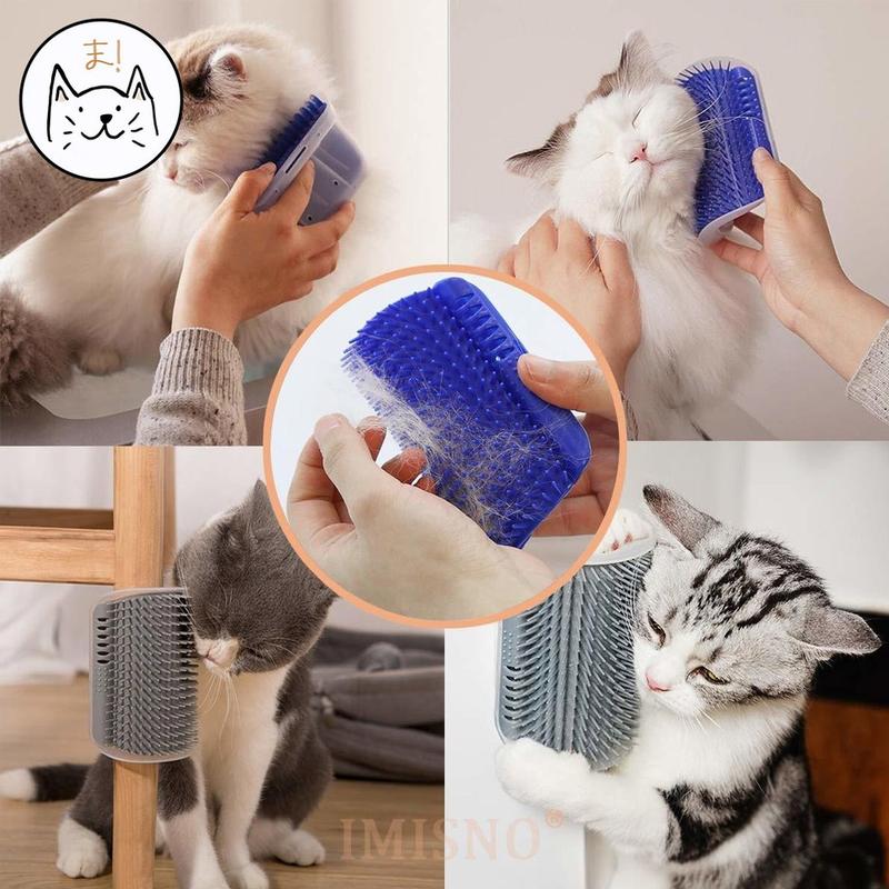 Product Introduction of KUMA ま แปรงนวดแมว แปรงหวีขน แบบเข้ามุม ที่นวดแมว แถมฟรี! แคทนิปแมว แปรงนวดขนแมว Cat Self Groomer 30