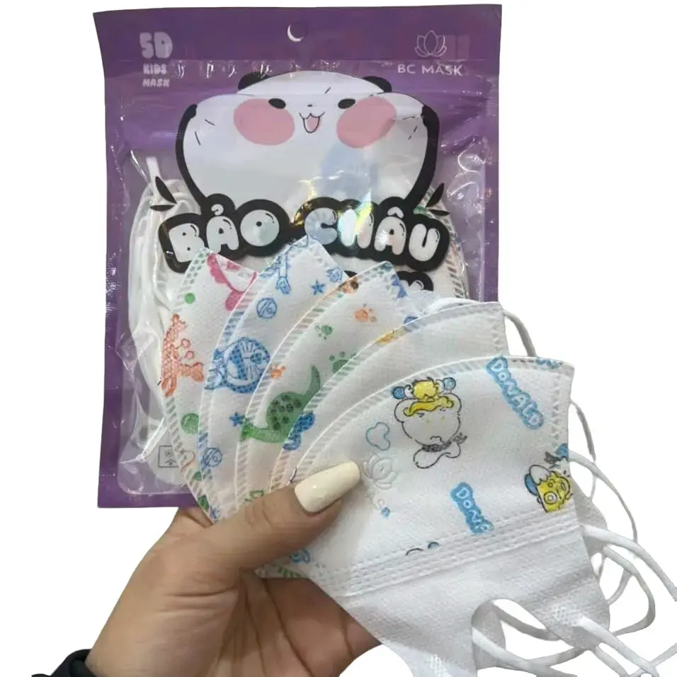 khẩu trang trẻ em  5d hàng kháng khuẩn bao đẹp