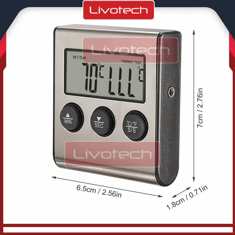 D24 Termometer Masak+Kitchen Timer Digital Cooking Thermometer Dapur 2