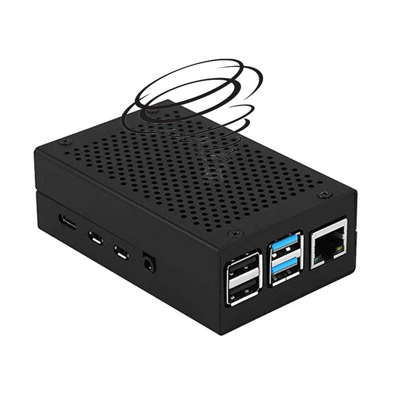 for Raspberry Pi 4B for Case Aluminum for Case RPI 4B Metal for Shell Silver Black Enclosure for RPI 4 Model B 4