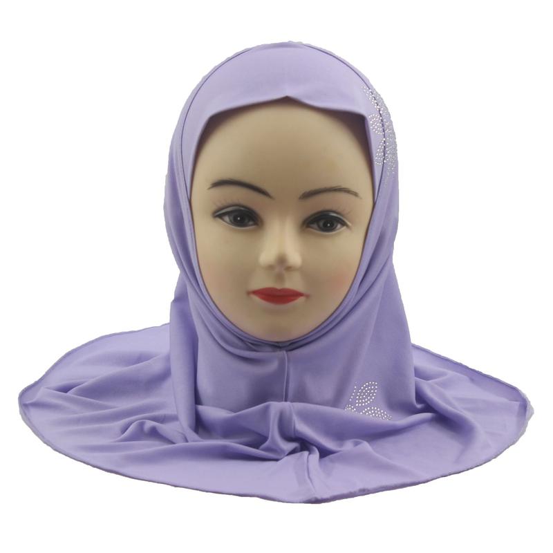 Product Introduction of 4 to 8 Years Old Little Girls' Rhinestone Hat Malay Scarf Headscarf  H002 7