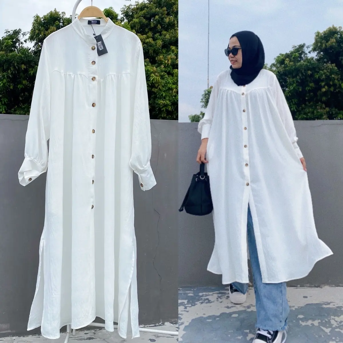 Airflow Long Tunik Oversize Jumbo MidiDress Premium Malissa Collection Vine Casual