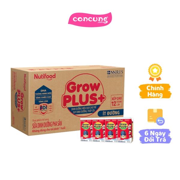 Thùng SPDDPS GrowPLUS 110ml Ít đường lốc 4 hộp - 12 lốc