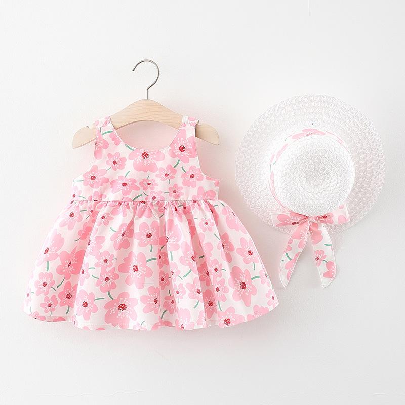 Product Introduction of New Style Sweet Fashion Floral Princess Dress for Baby Girls with Hood and Bowknot Korean Style Puffy Dress 6