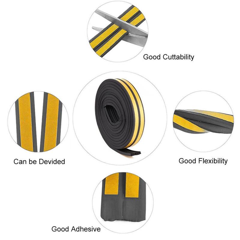 Product Introduction of 5/10m D/E/P/I Type Rubber Weather Strips Anti Collision Draught Excluder Window Door Foam Seal Strip 18