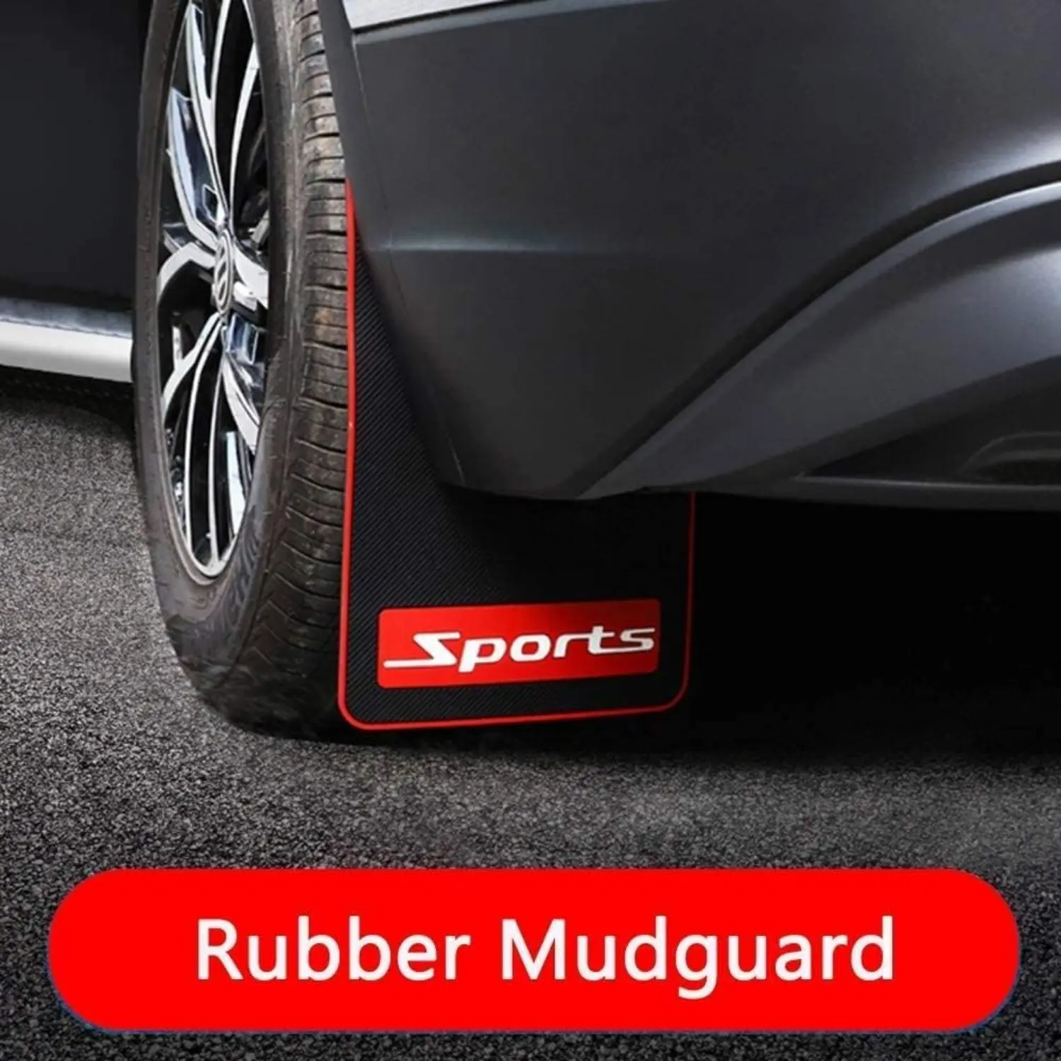 4pcs Universal Car Mud Flaps - Seamless Fender Protectors, No-Collision Splash Guards - Durable Rubber, Easy No-Screw Install for Cars & SUVs