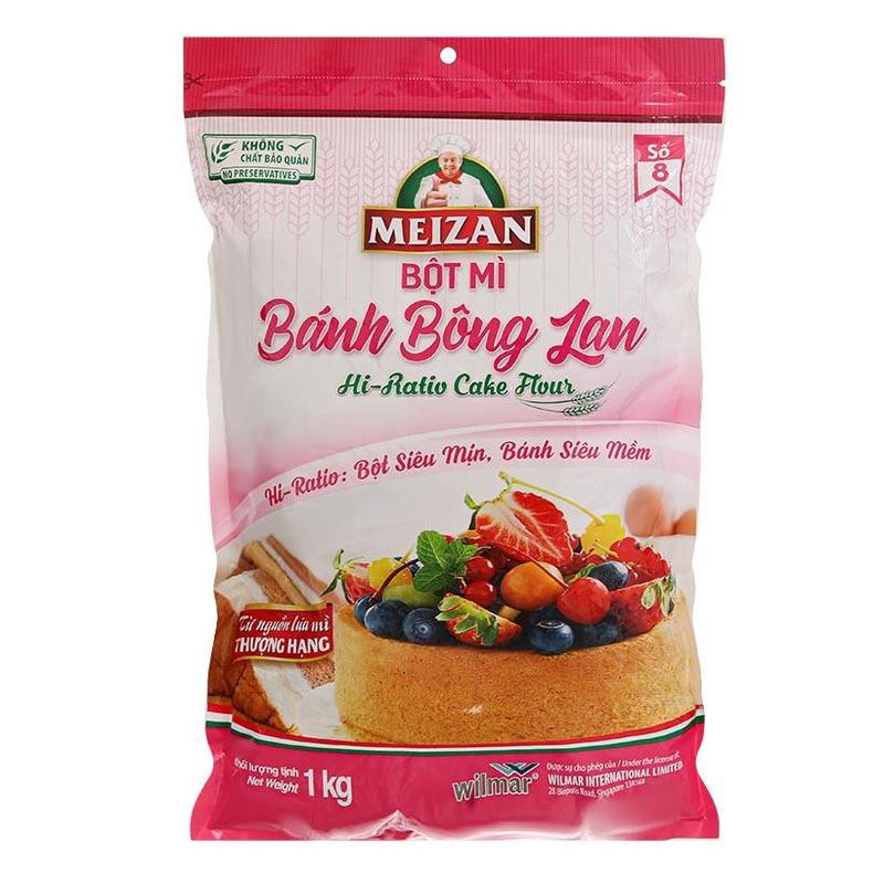 Bột Mì số 8 bánh bông lan Meizan - GÓI 1KG