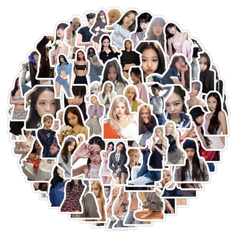 Set 50 sticker black pink dễ thương 0