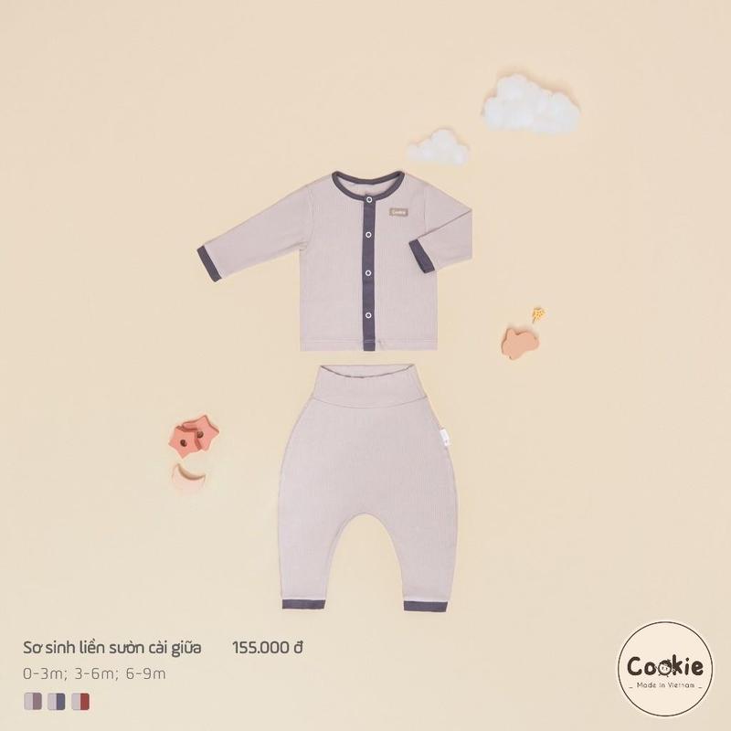 KOC Thêm màu Combo 2 Bộ Quần Áo Sơ Sinh Liền Sườn Cookie Cài Giữa Cho Bé Từ 0-3M 3-6M & 6-9M bososinh quanao tresosinh