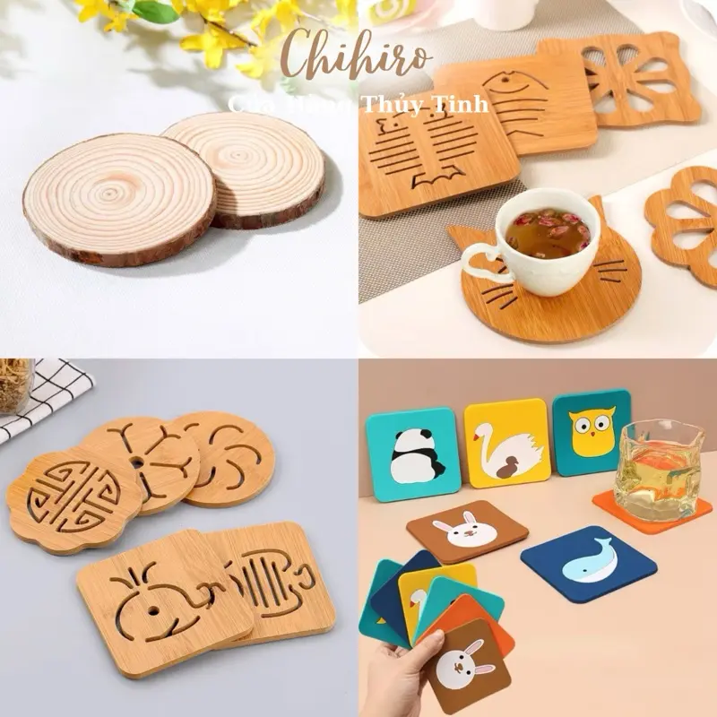 /Nhiều Mẫu/ Đế Lót Ly Cách Nhiệt Chịu Được Nóng Lạnh, Đế Lót Xoang Nồi - Chihirostore.decor