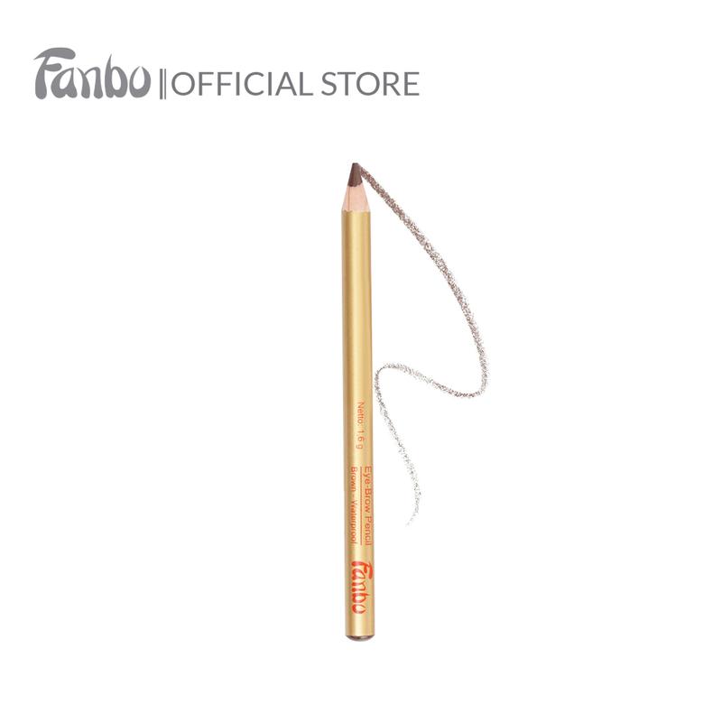 Fanbo Eyebrow pencil Gold - Pensil Alis - Waterproof - Mengandung Vitamin C & E sebagai Anti Oksidan  yang merawat kesehatan alis mata - Tidak Luntur - Limitied Edition - warna Natural - semua jenis kulit - Natural Look 3
