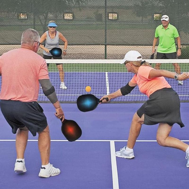 Product Introduction of Durable Wooden Pickleball Paddles Ribbed Handle Colorful Pickle Ball Racket Single Racket Non-Slip Pickleball Training Equipment Gifts 11