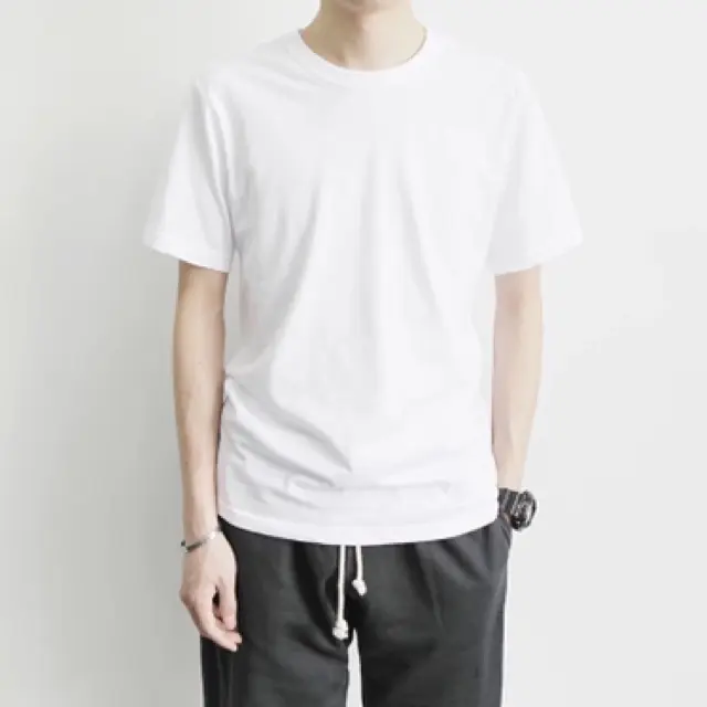 Korean Style Casual Boys Niche round Neck Short Sleeve Bottoming Shirt New FashioninsLoose Half SleeveTShirt Versatile Simple Men's Cartoon Printed Tops Crew-neck fashion unisex T-shirt Menswear Top 5