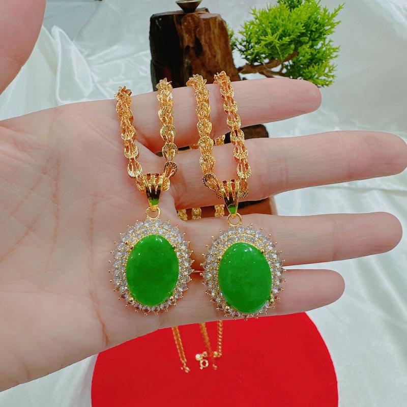 Dây chuyền Phụng mặt đá xanh ( Trang Sức Nữ) 2