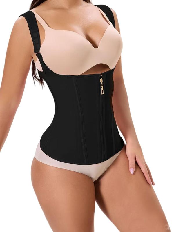 Women's zipper Solid Color Corset Women's zipper Solid Color Corset