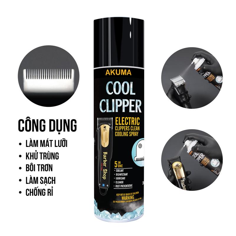 Chai xịt làm mát lưỡi tông đơ AKUMA CX01