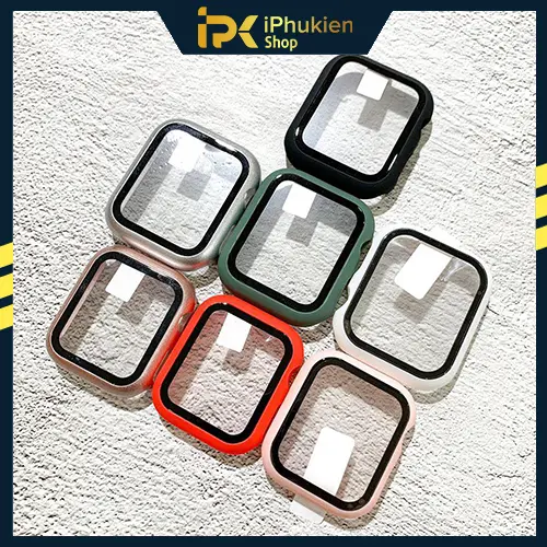 Ốp cường lực viền nhựa chống sốc và bảo vệ màn hình cho AW Series 1/2/3/4/5/6