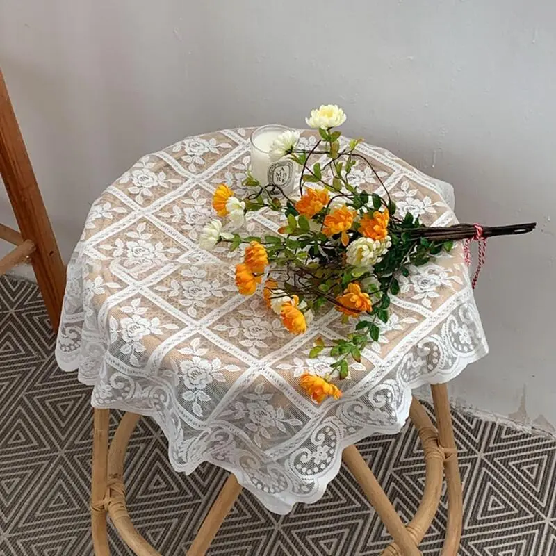 Đồ Trang Trí Để Bàn, Thêu Ren Bắc Âu, Khăn Trải Bàn Chống Bụi, Thích Hợp Để Đồ Trang Trí Nhà Cửa 1