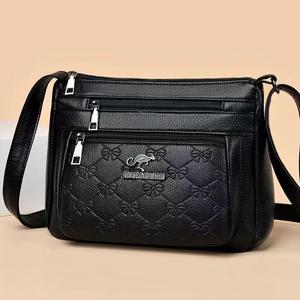 Middle-aged Women's Bag Mom Bag PU Bag Ladies Middle-aged and Elderly Shoulder Crossbody Bag Grandma Bag