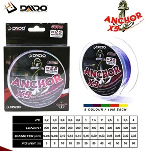 SENAR DAIDO ANCHOR X9 MULTI COLOR PE 0.2 SAMPAI PE 4.0