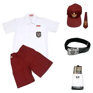 Setelan Seragam SD Merah Putih Laki-laki Baju Lengan Pendek Celana Pendek