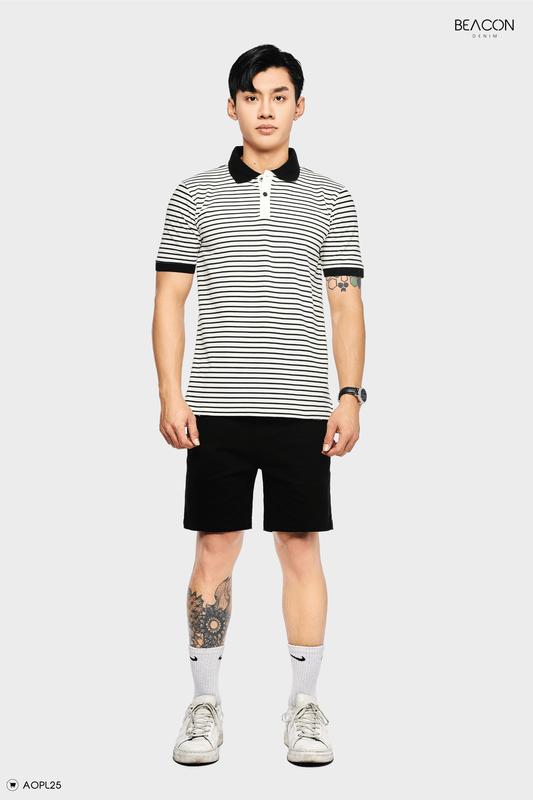 Product Introduction of Áo Polo Nam Mẫu Phối Sọc Ngang BỜM SHOP (Beacon Denim cũ) Chất Cotton Pha Poly Mã AOPL25 Menswear Top 42