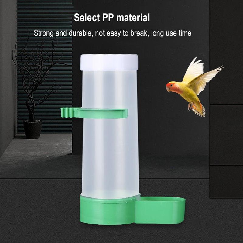 Product Introduction of Plastic Pigeon Parrot Birds Feeder Water Drinker Cup Double Cups Auto Pet Drinking Clear A0B1 45