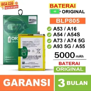 Battery compatible with Op A16 2021 /A32 / A33 2020 / A53 2020 / A53S 5G /A54 / A54S / A55 / A74 5G / A75 /A93 5G blp805 Original Batere Batre Batrai  Baterai