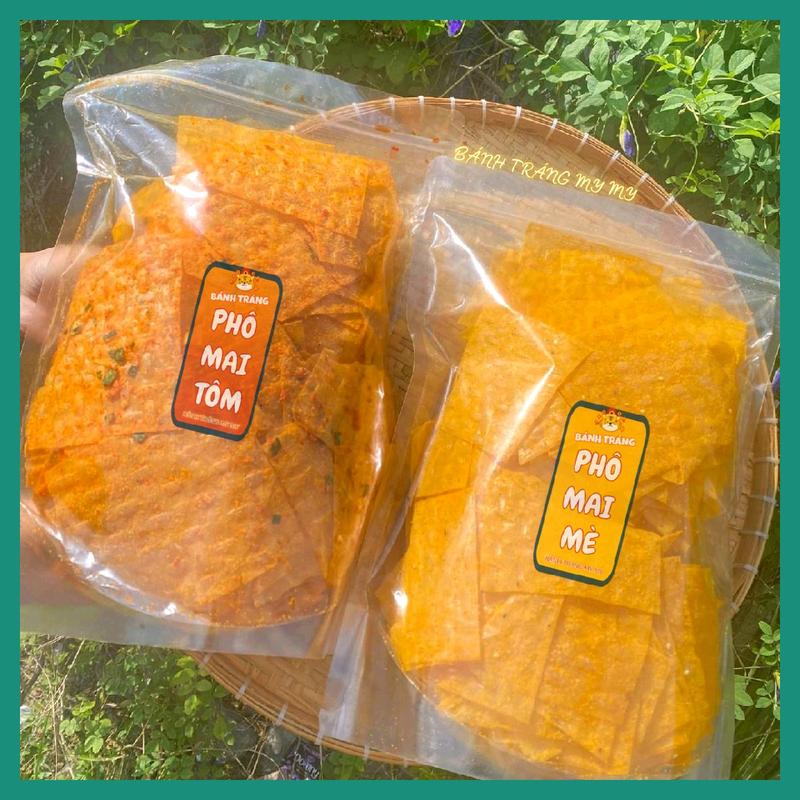 600g 2 vị bánh tráng phô mai tôm và phô mai mè Snack Ăn Vặt