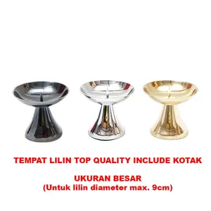 Tempat Lilin Mangkok Top Quality + Kotak / Basic Sedang-Candle Holder-Tempat Lilin Altar Candle