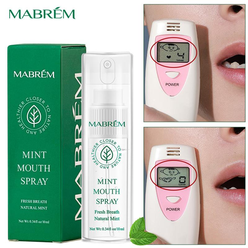 MABREM Oral Spray Freshens Breath, Deodorizes And Leaves Fragrance Portable Breath Freshener To Prevent Bad Breath Peppermint Fresh Mouth Mist 2