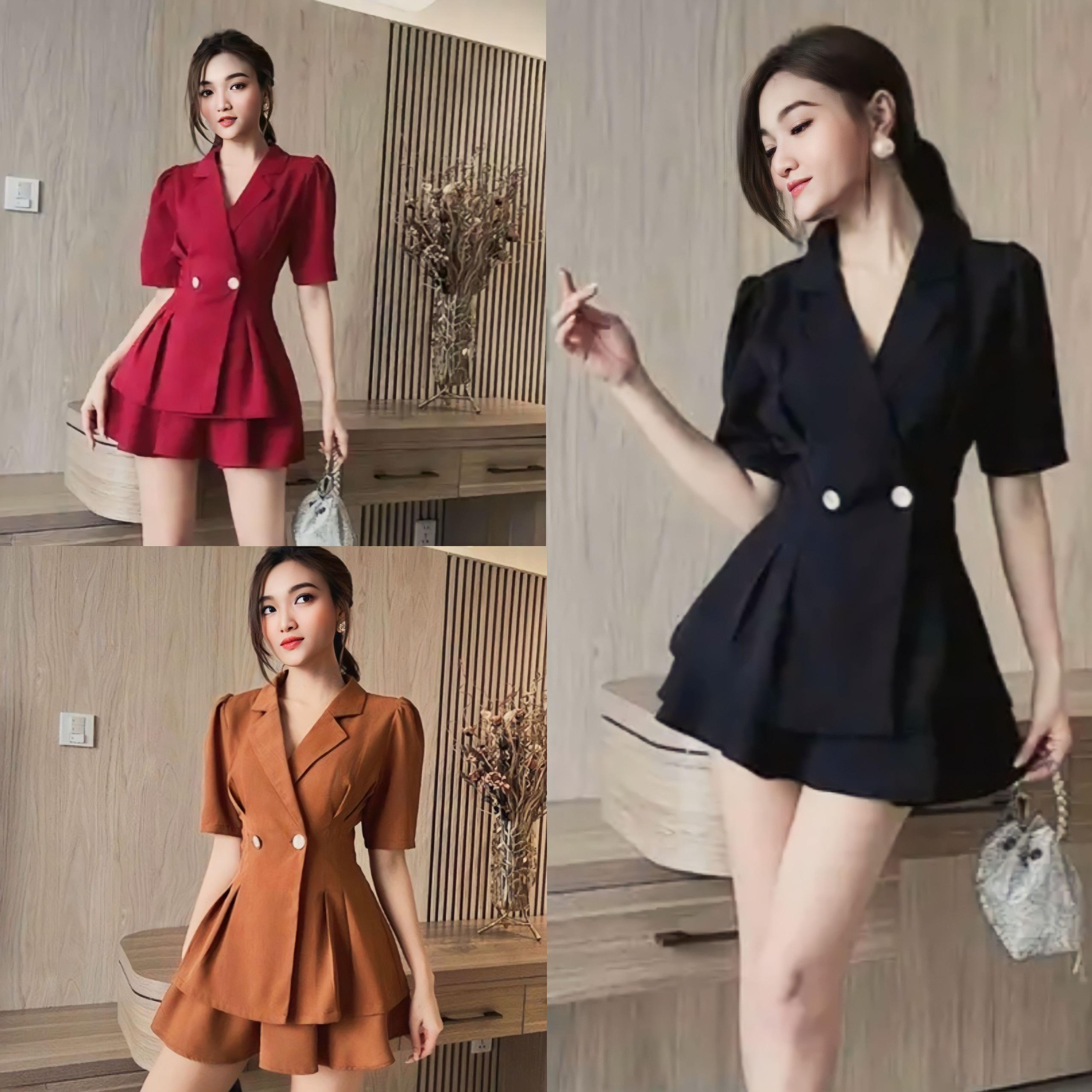 Thời Trang Bigsize Set Đồ Nữ Đẹp 50 - 100Kg Vải Cotton Lạnh Áo Top Women Đen - A.1121