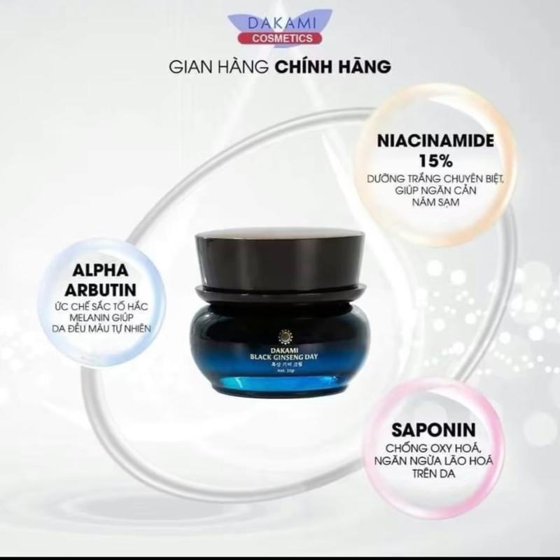 {Mẫu Mới } Kem Face Nám Nhân Sâm Đen Dakami Black Gingsen Chính Hãng 30g kemsam dakami