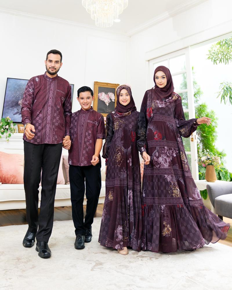 Product Introduction of READY Sarimbit JANNAH RAYA Family Set BY ELDEENA SYAR'I - Gamis Keluarga Couple Lebaran REALPIC 0