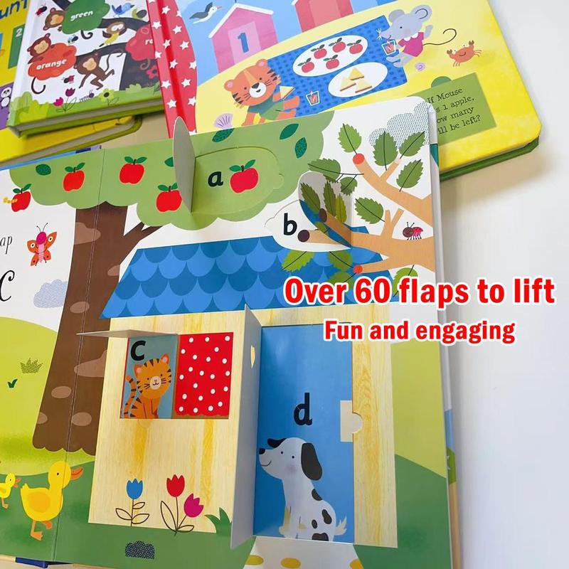 Product Introduction of Usborne Flap-the-Flap Series Books | Early Learning Children's Book | Number, Color, Word, Counting, Maths Learning 10