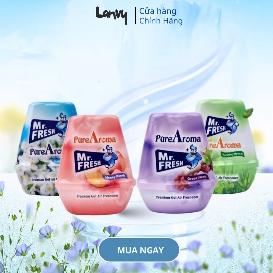 [Lanvy] Sáp thơm phòng, ô tô khử mùi PureAroma Mr.Fresh 180g - 220g (8 Hương thơm mới) Dầu Thơm Phòng Dầu Thơm Nước Hoa Tinh Dầu