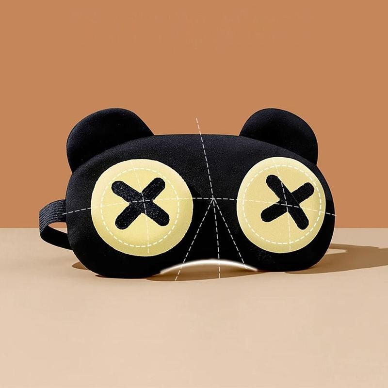 1Pcs Cute Silk Eyes Mask Breathable without Gel Eye Patch Travel Accessory Sleep Blindfold Cartoon Eyepatch 7