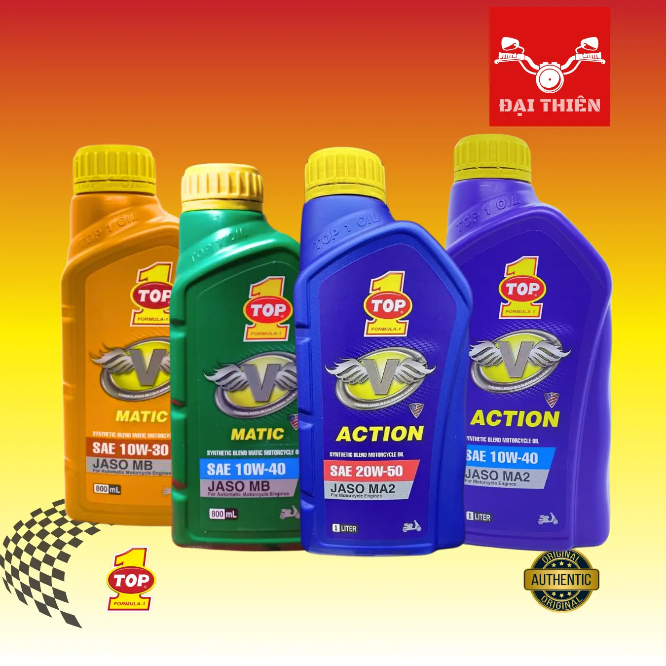 [Mẫu Mới] Nhớt Top 1 Action & Matic Cho Xe GA & Xe SỐ