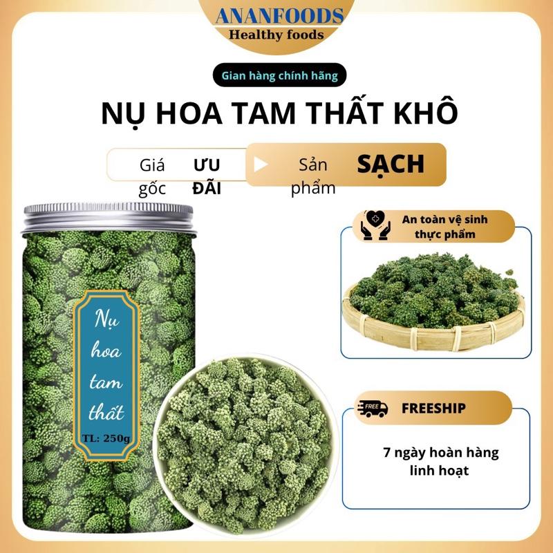Nụ hoa tam thất hà giang loại hoa to không chất bảo quản [ Nụ hoa tam thất hà giang túi 250g - 500g - 1kg ] Chè Tea Nước Trà Chua Nho 0
