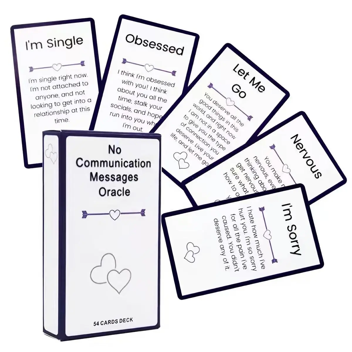 No Communication Message Oracle Card, 1 Box Creative Oracle Card, Desktop Card Game, Fun Game for Party, Family, Friends, Birthday Gift
