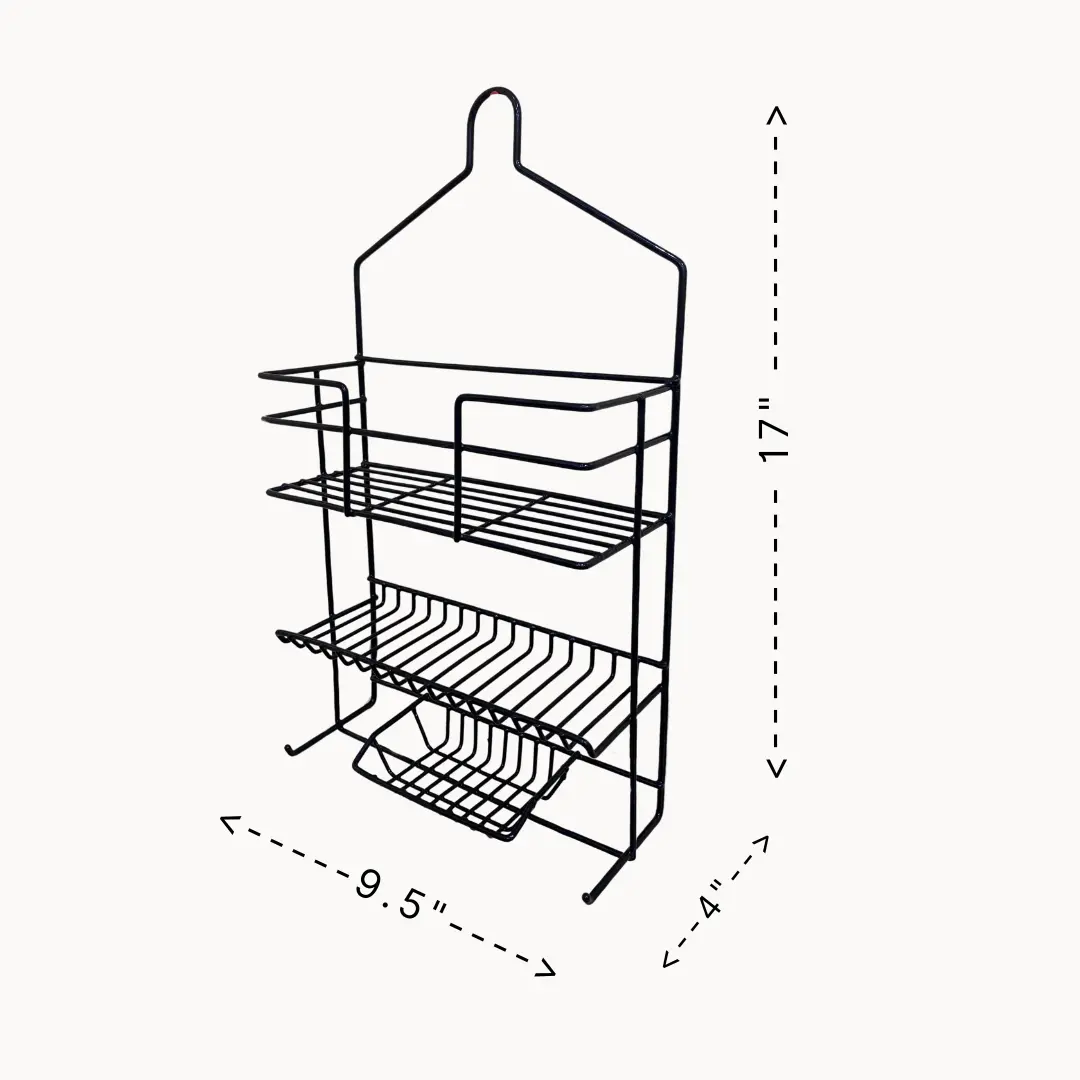 Small Bathroom Rack Shower Caddy Organizer Rack Minimalist Toilet Metal ...