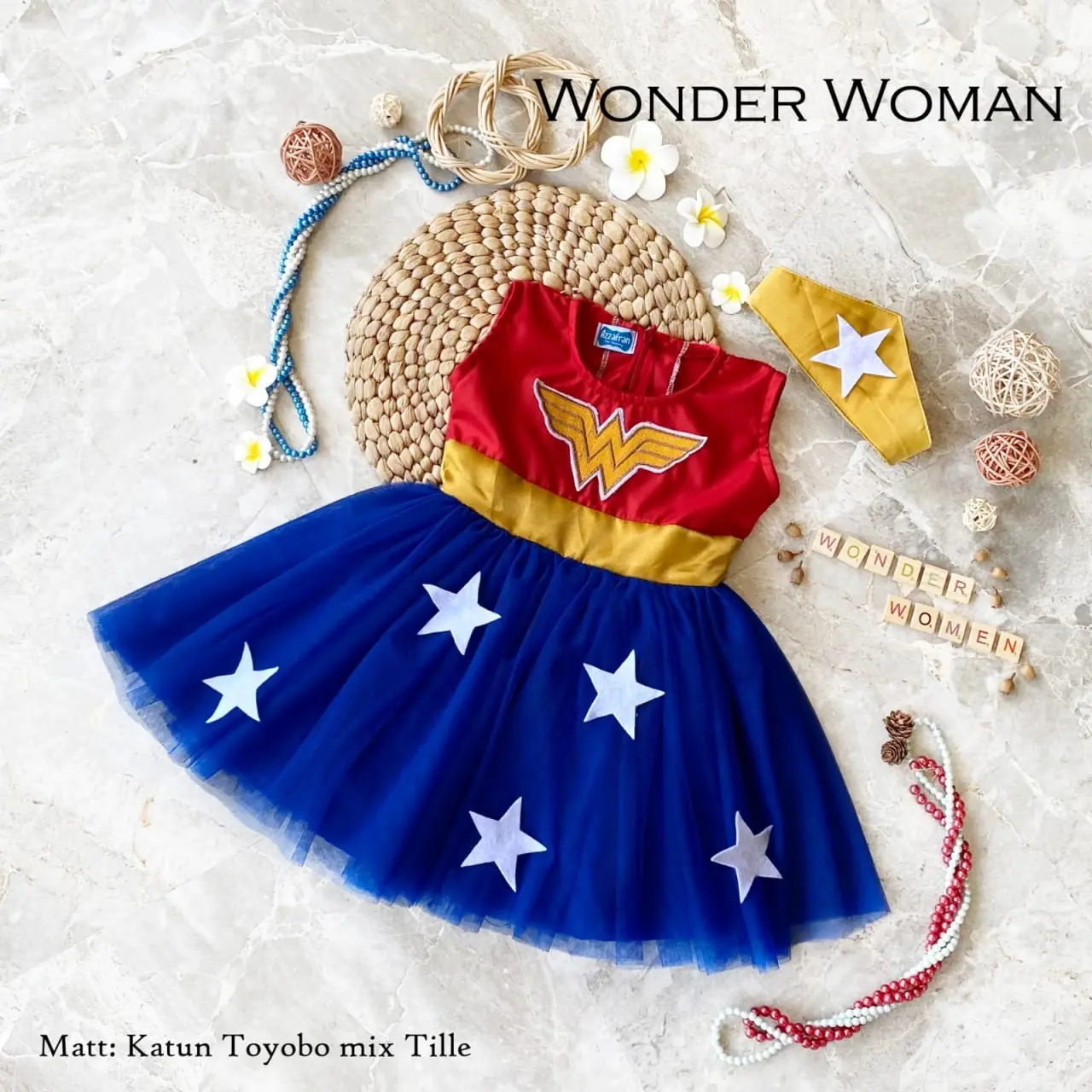 Kostum Anak Superhero Wonder Woman Marvel Baju Cantik
