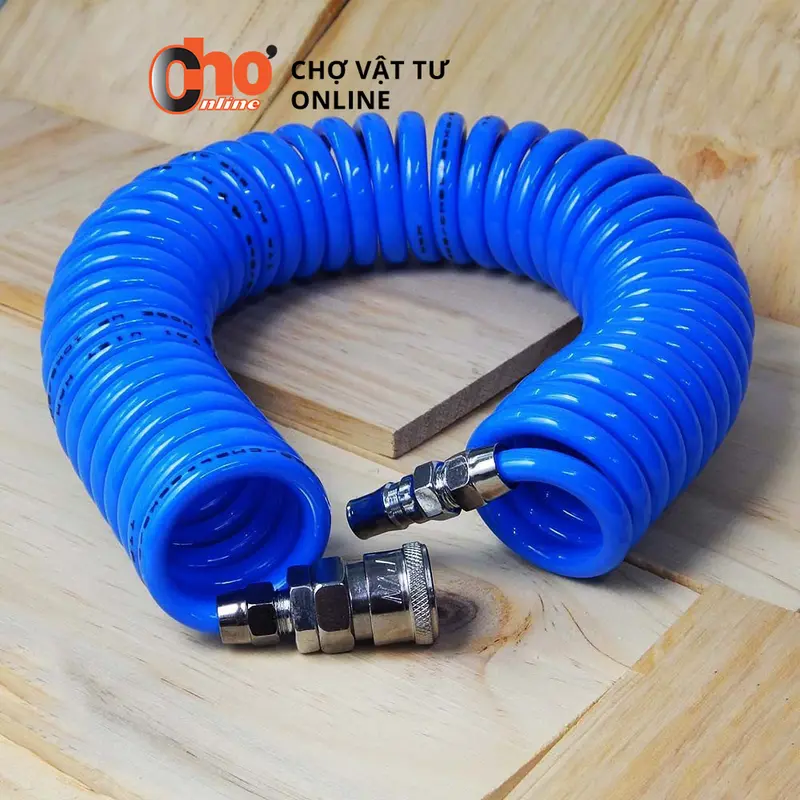 Dây hơi xoắn, dây khí nén 8li dài 6m, 9m,12m,15m/ Hàng Việt Nam chất lượng tốt 0